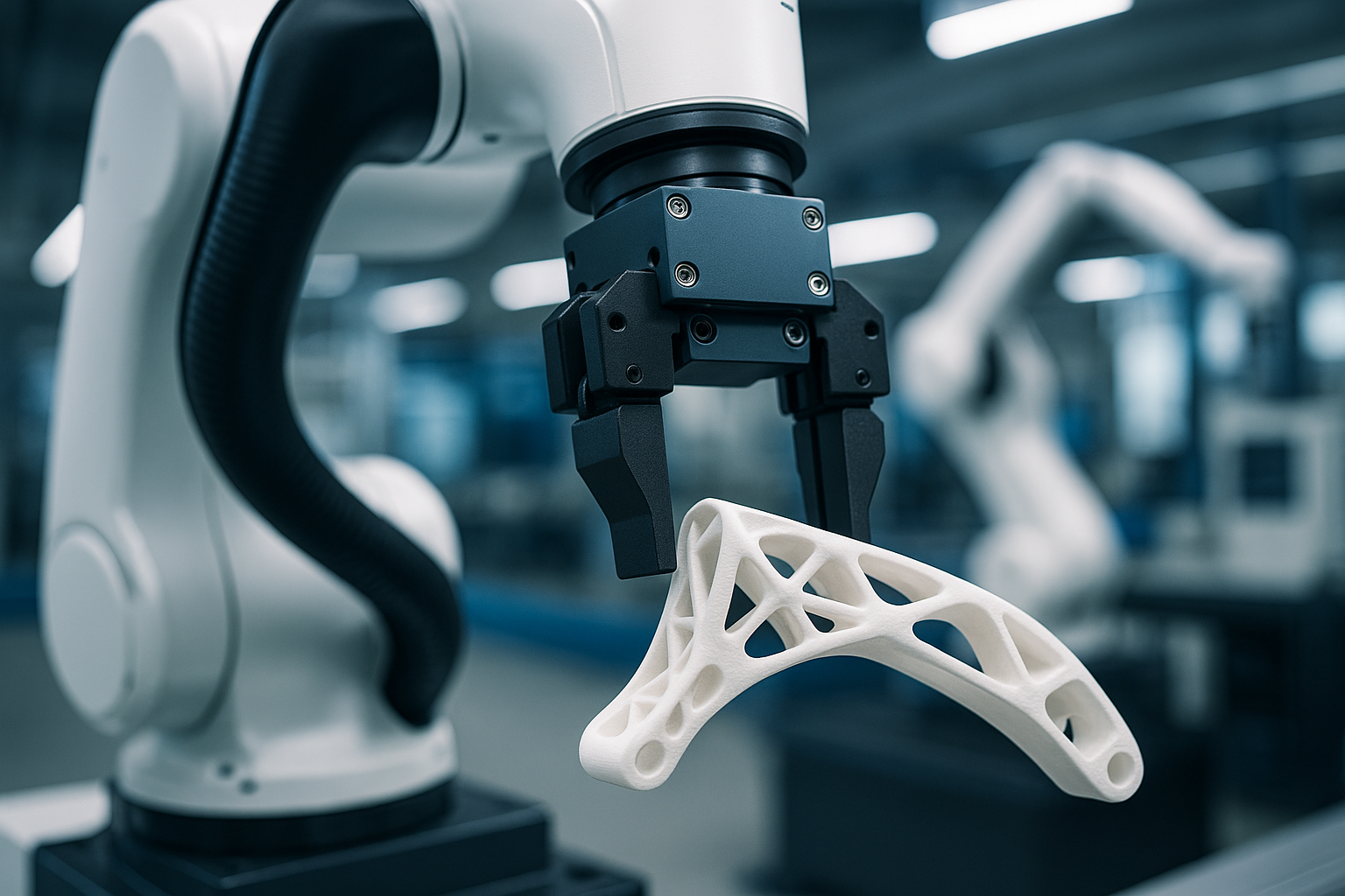 3D-gedrucktes Funktionsbauteil mit Gitterstruktur